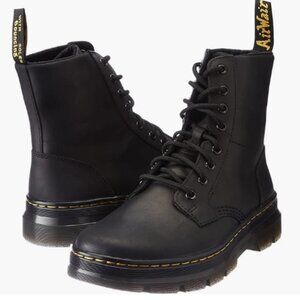 Dr. Martens - Unisex Adult Combs Leather Black Wyoming Boots - Woman's US 6